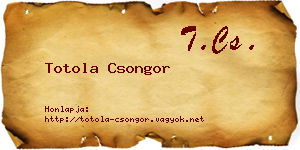 Totola Csongor névjegykártya